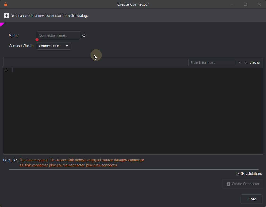 KafkIO Create & Edit Connectors Screenshot