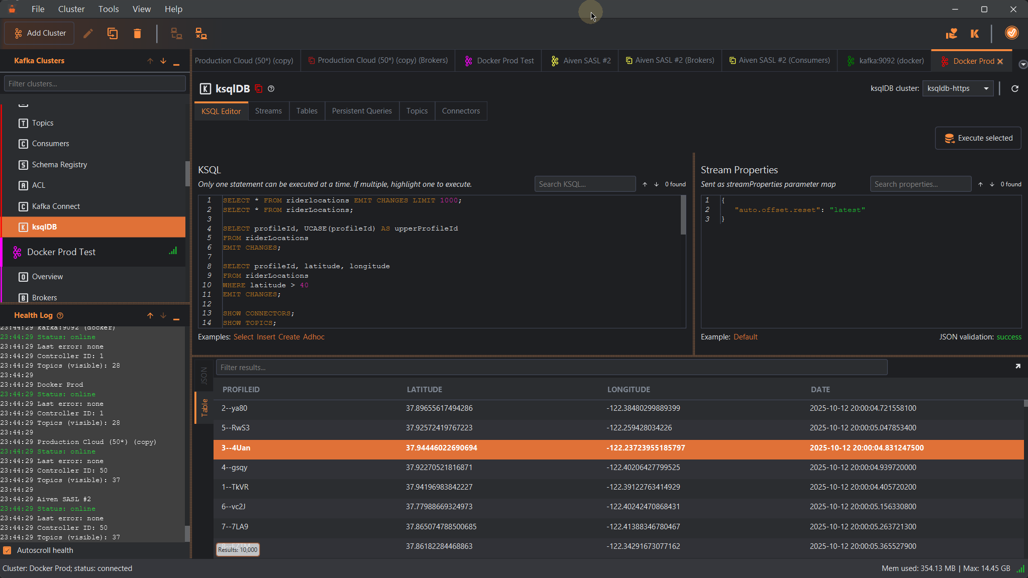 KafkIO Running KSQL in ksqlDB